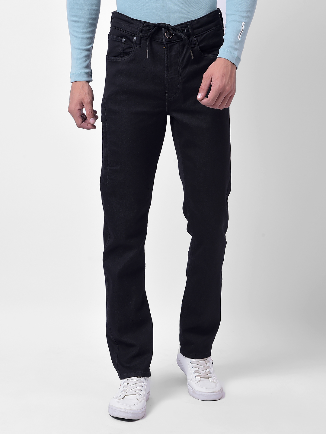 Numero Uno Men Packable Packable Black Slim Fit Sustainable Jeans
